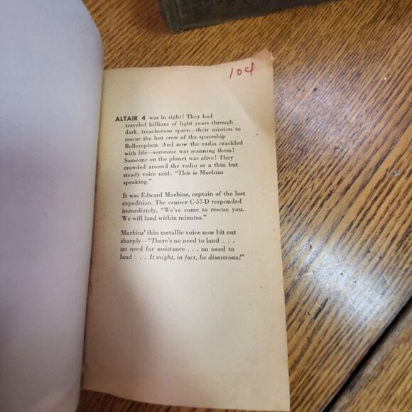 Vtg Book Forbidden Planet WJ Stuart 1956 Paperback Based on MGM CinemaScope Film - Picture 4 of 10